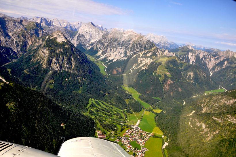 Flying above the Alps